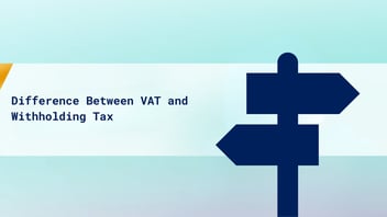 Image showing differences between VAT and Witholding tax